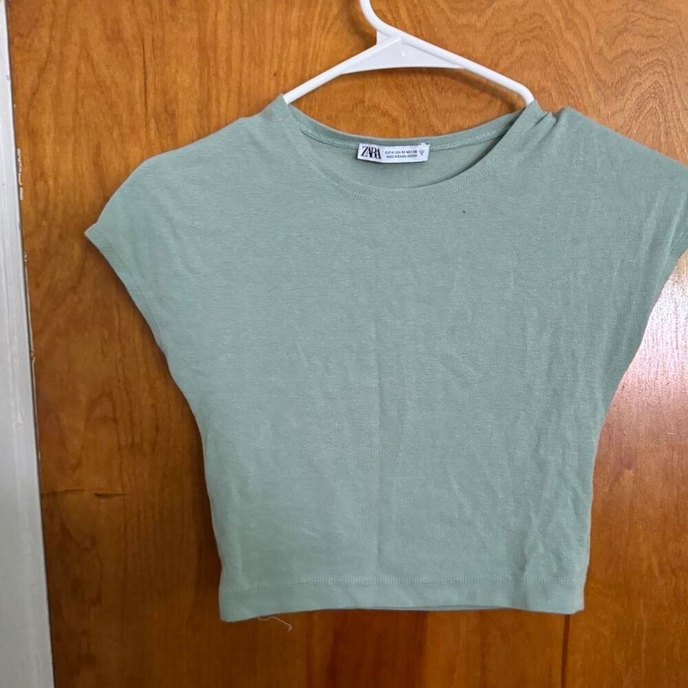 medium mint zara top